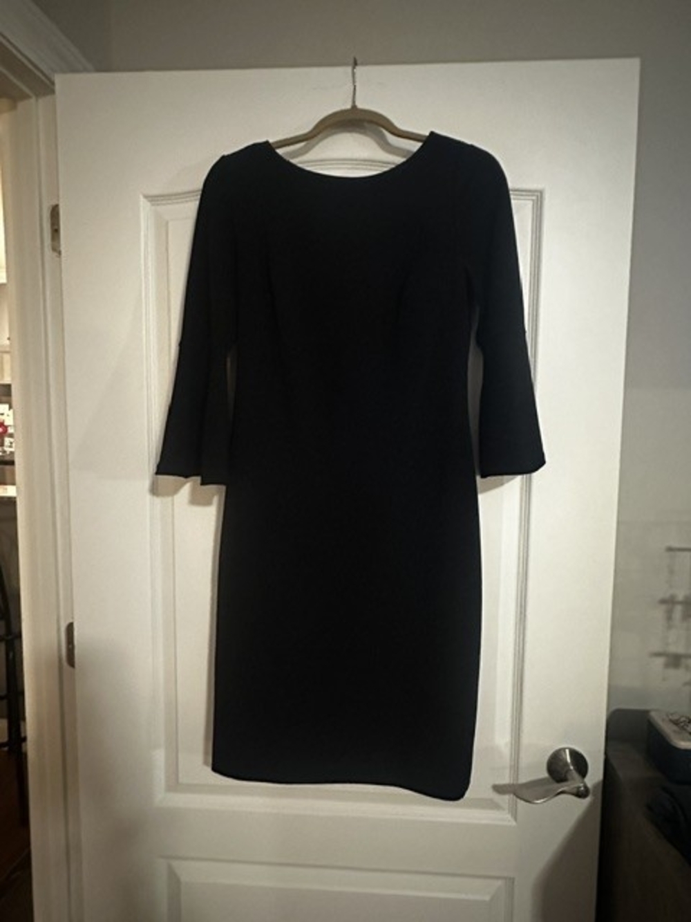 Calvin Klein Black Long-Sleeve Sheath Dress